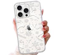 Yoedge Christmas Reindeer Phone Case for Samsung Galaxy A13 5G 6.5" | Xmas Deer Snowflake Tree White Design Clear Cases Soft Silicone Anti-yellowing Shockproof Phone Cover for Women Girls Funda