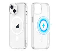 Yoedge Clear Magnetic Case for iPhone 14 with Built-in Magnets Compatible with MagSafe Charging 6.1 inch, Ultra Slim PC + TPU Silicone Protective Shockproof Bumper Cover for iPhone 14, Transparent