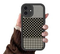 Yoedge Compatible for Samsung Galaxy A03s 4G 6.5" Striped Checkered Collage Phone Case, Gingham Stripe Design for Women Girls Full Camera Lens Shockproof Soft Silicone Phone Cover