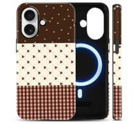 Yoedge Compatible for Samsung Galaxy S20 FE（5G）/S20 Lite 6.5" Gingham Collage Magnetic Phone Case, Checkered Star Heart Design for Girls Women Hybrid 2-Layer Phone Cover Compatible with MagSafe