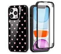 Yoedge Compatible with Samsung Galaxy A22 5G Case 6.6 inch, 360° Full Body Shockproof Protective Case with Built-in Screen Protector Silicone TPU Bumper Clear Stylish Design Cover, Love
