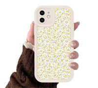 Yoedge Compatible with Samsung Galaxy Note20（5G） 6.7" Case, Aesthetic Yellow Rose Floral Design Silicone Slim Fit Full Camera Lens Soft Shockproof for Girls Women Protective Cover, White