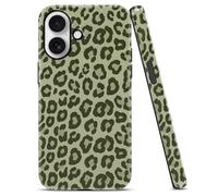 Yoedge Cute Green Panther Phone Case for Samsung Galaxy S24 FE 6.7", Vintage Leopard Cheetah Dark Green Design Glossy Trendy Cover 2-in-1 Layer Soft TPU Hard PC Phone Cases for Women Girls Funda
