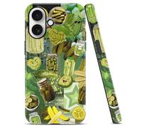 Yoedge Cute Heart Phone Case Compatible with Samung Galaxy S25 Edge 5G, Pickle Slut Design 2-in-1 Layer Glossy Phone Cover for Women Girls for Samung Galaxy S25 Edge 5G 6.7"