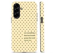 Yoedge Cute Jesus Bible Verses Black Polka Dot Phone Case for Samsung Galaxy A17 5G/4G 6,7", Trendy Pattern Hybrid 2 Layer Hard Shell Protective Silicone Glossy Case for Women Girls