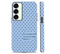 Yoedge Cute Jesus Bible Verses Phone Case for Samsung Galaxy S25+ 5G 6,7", Fashion Polka Dot Pattern Aesthetic Design for Women, Hybrid 2 Layer Hard Shell Protective Silicone Glossy Case
