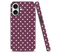 Yoedge Cute Purple Phone Case Compatible with Samung Galaxy S25 Edge 5G 6.7", Aesthetic Pink Polka Dots Design Hybrid 2-Layer Soft TPU Hard PC Glossy Phone Cover for Girls Women