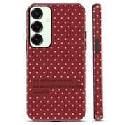Yoedge Cute Red Polka Dot Phone Case for Samsung Galaxy S25+ 5G 6,7", Trendy Jesus Bible Verses Print Design 2-in-1 Glossy Cover Hard PC Shockproof Soft TPU Protection Girls Women Funda