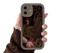 Yoedge Fall Coffee Phone Case for Samsung Galaxy S25+ 5G 6.7", Autumn Ice Cream Coffee Beans Collage Design Cases Shockproof Soft Silicone Full Camera Lens Phone Cover for Girls Women