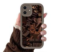 Yoedge Fall Phone Case for iPhone 17 Air 6.5", Autumn Macaron Coffee Beans Collage Design Stylish Cases Full Camera Lens Soft Silicone Shockproof Phone Cover for Women Girls