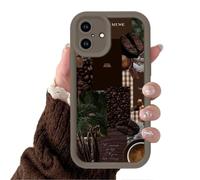 Yoedge Fall Phone Case for Samsung Galaxy A13 4G 6.6", Autumn Coffee Beans Tree Leaf Collage Design Cases Full Camera Lens Shockproof Soft Silicone Phone Cover for Girls Women