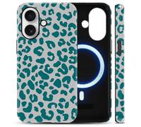 Yoedge Green Leopard Magnetic Phone Case Compatible for Samsung Galaxy S20 FE 5G/S20 Lite 6.5", Gray Cheetah Design for Girls Women 2-in-1 Layer Phone Cover Compatible with MagSafe