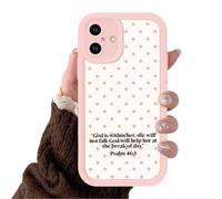 Yoedge Jesus Bible Polka Dot Phone Case for Samsung Galaxy A26 5G 6.64", Christian Verse Polka Dots Design Shockproof Full Camera Lens Silicone Phone Cover, for Women Girls