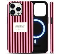 Yoedge Jesus Bible Verse Stripe Magnetic Phone Case for Samsung Galaxy S25 FE 6.7", Pink Black Striped God Design 2-in-1 Layer Compatible with MagSafe Phone Cover for Women Girls