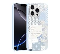 Yoedge Phone Case for Apple iPhone 14 Pro Max 6.7", Cute Blue Bow Design Bible Verse Christian God Jesus Aesthetic Case Soft TPU Protective Cover for Girls Women