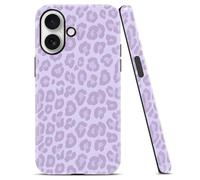 Yoedge Purple Cheetah Phone Case for Samsung Galaxy A24 6.5", Aesthetic Leopard Panther Light Purple Design Glossy Cover Soft TPU Hard PC 2-in-1 Layer Phone Cases for Women Girls Funda