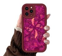 Yoedge Purple Orange Flower Phone Case for Samsung Galaxy S24 5G 6.2" | Cool Floral Flower Red Aesthetic Design Soft Silicone Phone Cover Full Camera Lens Protection Shockproof for Women Girls