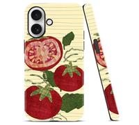 Yoedge Stripe Phone Case for Samsung Galaxy A36, Aesthetic Tomato Fruit Striped Design Hybrid 2-Layer Phone Cover for Girls Women for Samsung Galaxy A36 6.64"