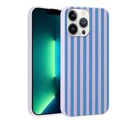 Yoedge Striped Phone Case Compatible with Samsung Galaxy A05s 6.7", Cute Striped Sky Blue Stripe Design Shockproof Slim-Fit Soft TPU Purple Phone Cover for Girls Women