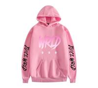 Yoedoa Juice-Wrld Streetwear Hoodie Unisex Pullover Sweatshirt Relaxed Fit High-Definition Print (Pink,L)