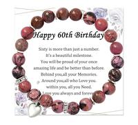 YOEE 60th Birthday Gifts for Women-Bracelets for Womens, Pink Bracelets Adjustable Ladies Bracelet Birthday Presents Gifts for Mum Christmas Gifts 60th Birthday Gift Ideas Mum Gift