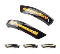 Yoegerery 2PCS Dynamic Turn Signal Light LED Side Wing Rearview Mirror Indicator Turn Signal Lights Blinker Lamp for F-ord Focus MK2 MK3 2008-2016 mondeo mk4 2011-2015 (Black-Sport)