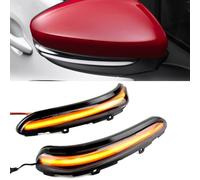 Yoegerery Dynamic LED Turn Signal Light Wing Mirror Indicator Light Replacement for Peugeot 2008 208 2013-2020 For Citroen C3 C4 For Cactus 2016 Flashing Indicator Sequential Blinker Lamp (Black)