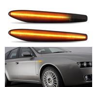 Yoegerery LED Dynamic Side Indicator Amber Super Bright Canbus Sequential Repeater Lights for Alfa Romeo 159/159 Sportwagon/Boera/Spider typ 939 (Black)