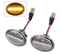 Yoegerery LED Dynamic Side Indicator Amber Super Bright Canbus Sequential Repeater Lights for Maserati For Lancia For Fiat (Transparent)
