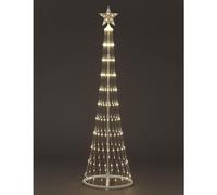 YöL 1.8m Light Up Christmas Cone Tree 220 Warm White LEDs Indoor Outdoor Garden Decoration