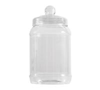 YöL 1300ml Clear Plastic Sweet Jar With Screw Top Lid Large Candy Storage Container Reusable Treat Jar For Sweets Biscuits Chocolate Kitchen Pantry Wedding Party Display