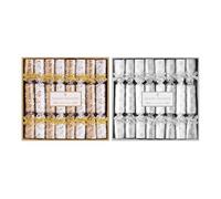 YöL 16 Mini Saucer Christmas Crackers Afternoon Tea Breakfast Xmas Table Gold Silver Party Floral Snowflake