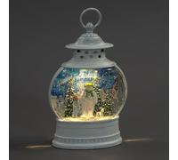 YöL 28cm Snowman Snowdog Billy Water Lantern Christmas Glitter Globe Battery Operated Festive Light Up Decoration