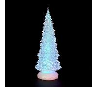 YöL 32cm LED Water Christmas Tree With Colour Changing Lights Battery Operated Festive Decoration Centre Piece