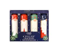 YöL 4 Pull Pop Christmas Festive Gonks Man Gifts Origami Snaps Hats Set Crackers Xmas Party Celebrations Kids