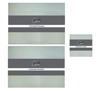 YöL 4 Reversible Placemats and 4 Coasters Set Two Tone Grey Sage Green Dinner Table Plate Food Barware Surface Protectors