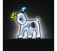 YöL 40cm Infinity LED Colourful Christmas The Snowdog With Base Xmas Light-up Decoration Indoor Snowman Festive Party