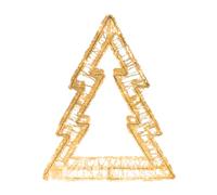 YöL 41cm LED Acrylic Tree Christmas Decoration with 240 Warm White Lights and 5m Lead Wire - Indoor & Outdoor Festive Light Up Ornament with 10% Flashing LEDs, Durable Weatherproof Design