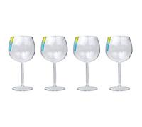 YöL 4x gin cocktail glasses balloon clear plastic cup home picnics BBQ summer party tableware drinks cup glasses drinkware outdoor durable gin glasses