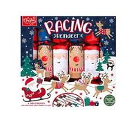 YöL 6 Christmas Crackers Racing Board Game Kids Xmas Table Fun Gifts Hats Reindeer Xmas Games Crackers Festive Fun