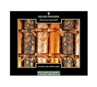 YöL 6 Deluxe Christmas Crackers Family Xmas Forest Copper Green White Luxury Party Celebrations