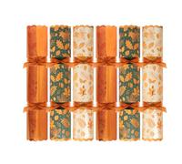 YöL 6 Deluxe Christmas Crackers Family Xmas Forest Gold Green Copper Luxury Party Table Decoration