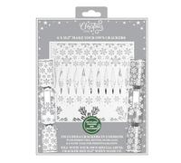YöL 6 Make Your Own Christmas Crackers Silver&White Personalised Xmas Table Decor Custom Fill Your Own Family Craft Fun