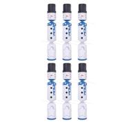 YöL 6 Make Your Snowman Christmas Crackers 12 Inch DIY Kit - Festive Family Craft Activity with Hats, Mottos, Snaps & Raffia Ties - Eco Conscious Crackers & Packaging for Xmas Table Decorations