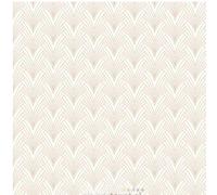 YöL Art Deco Blown Vinyl Wallpaper - Classic Contemporary Versatile - 10.05m x 53cm Roll - Scrubbable Paste The Wall - Cream Gold Pattern Grand Hotel - Feature Statement Wall