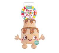 YöL Beige Birthday Cake Themed Soft Plush Pet Toy Squeaker Crinkle Effect Dog Puppy Stimulating Interactive Play