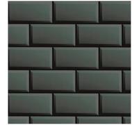 YöL Black Tile Effect Vinyl Wallpaper - Modern Subway Tile Design Wall Covering, Wipe Clean Vinyl Wallpaper for Kitchen Bathroom Utility Room Feature Walls Contemporary Home Décor