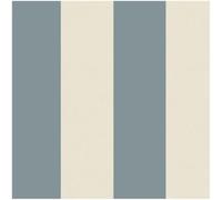 YöL Blue Cream Bold Vertical Stripes Wallpaper - 10.05m x 53cm Roll - Washable Paste The Paper - Contemporary Versatile - Statement Feature Wall - Bedroom Living Room Lounge