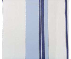 YöL Blue Striped Vinyl Wallpaper Paste The Wall - Modern Vertical Stripe Design with Metallic Silver Detail, Durable Washable Wall Covering for Living Room Bedroom Hallway Feature Wall Decor