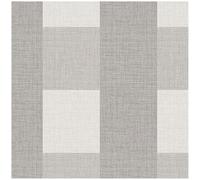 YöL Chestnut Opulent Check Wallpaper, Subtle Woven Fabric Effect Square Pattern Wall Covering for Living Room Bedroom Hallway or Home Office, Modern Neutral Interior Design Roll